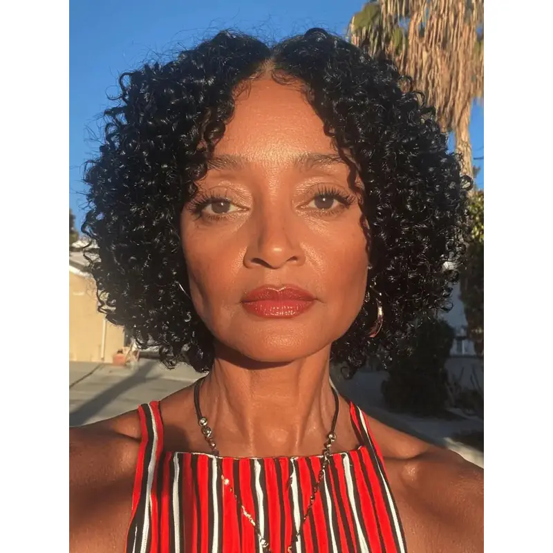 Wigs For African American Women Human Hair Bobs 10" Black Wigs