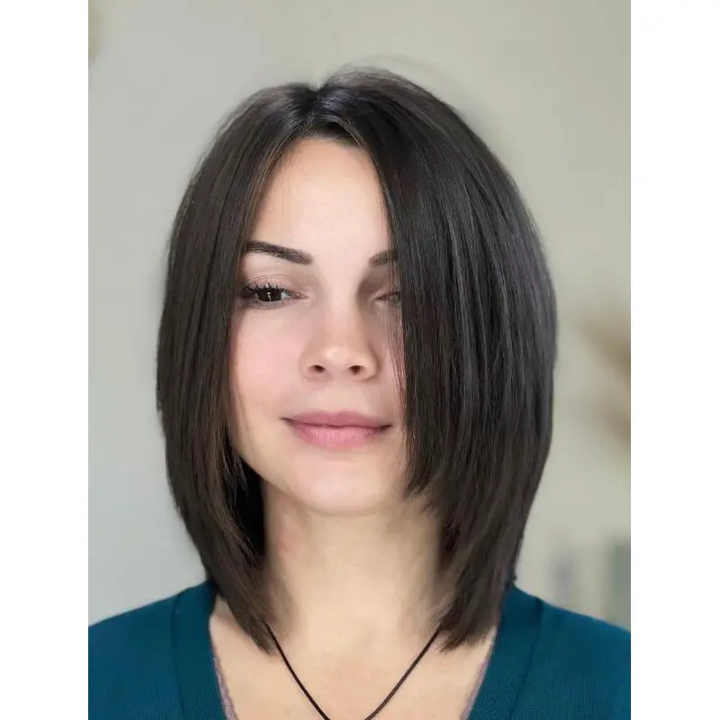 Lace Wigs Black Synthetic Wigs Straight Layered Wigs