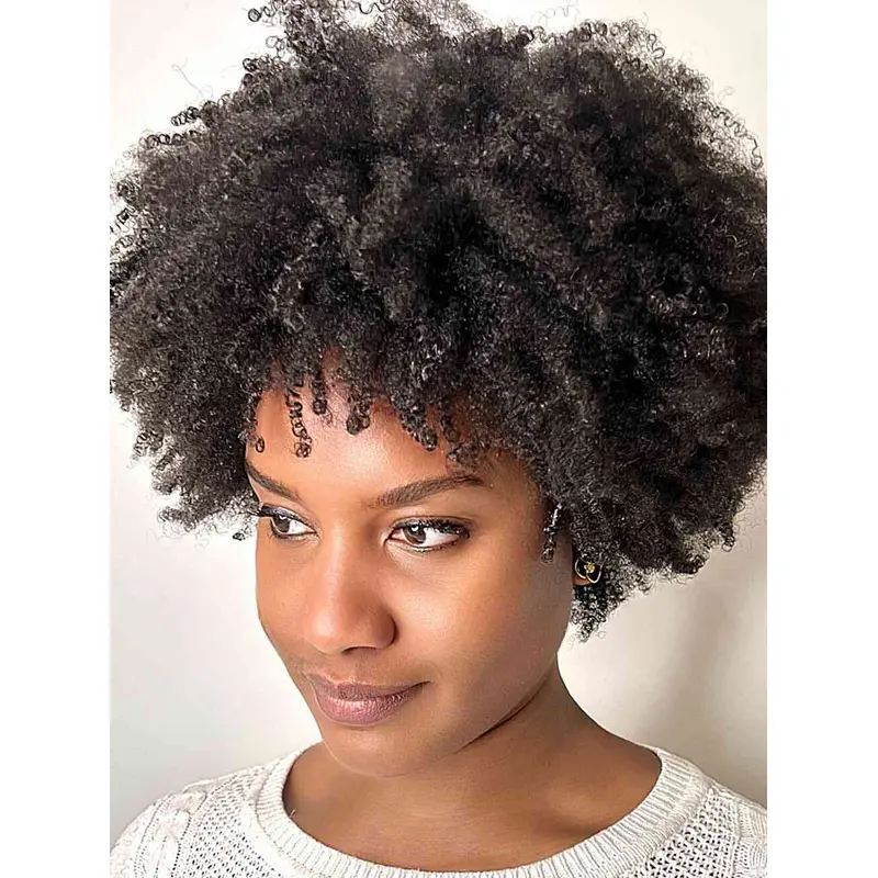 Short Wigs For African Americans Black 8" Without Bangs Wigs