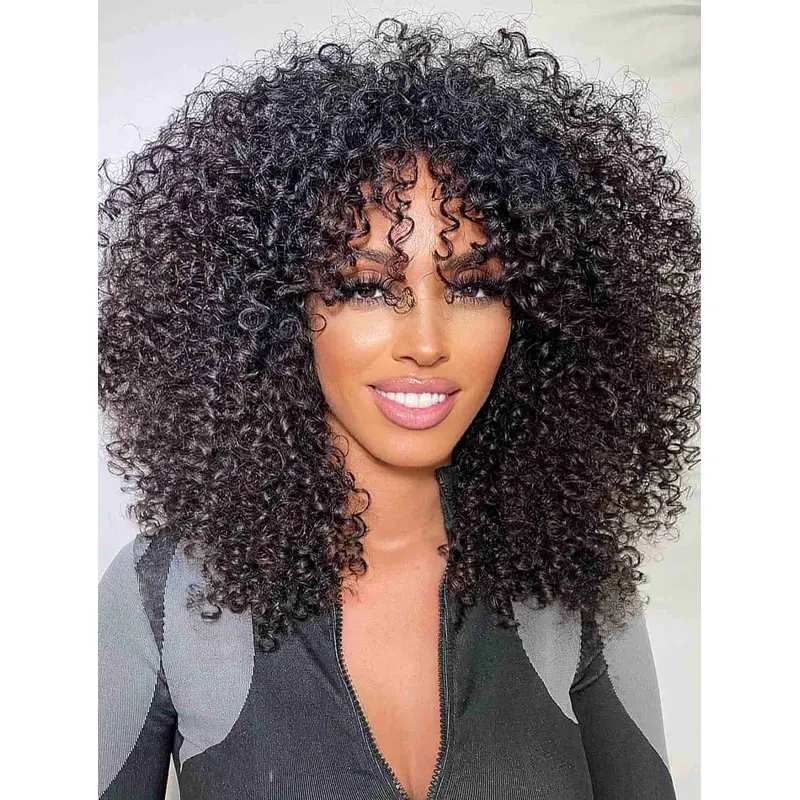 Wigs For Black Women Layered Long Wigs Kinky Lace Front Synthetic Wigs