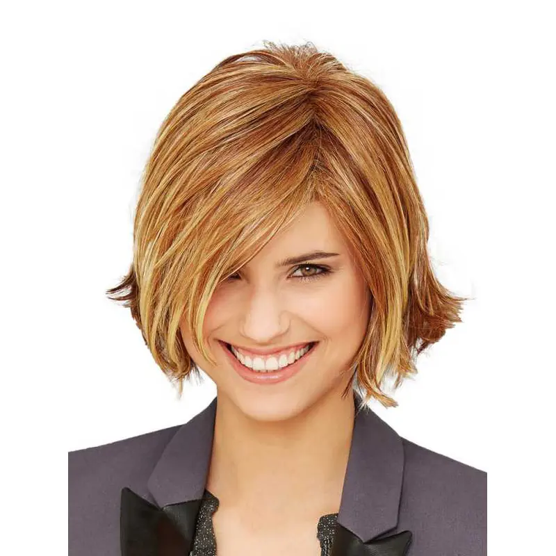 10" Straight Monofilament Blonde Wig Silver Bob