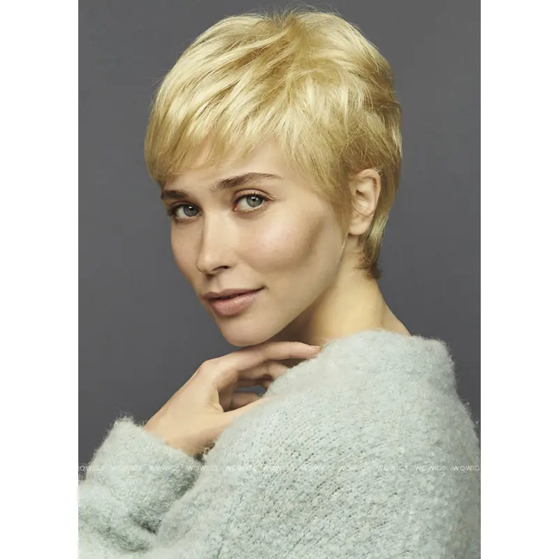 4" Cropped Straight Blonde Perfect Lace Front Wigs