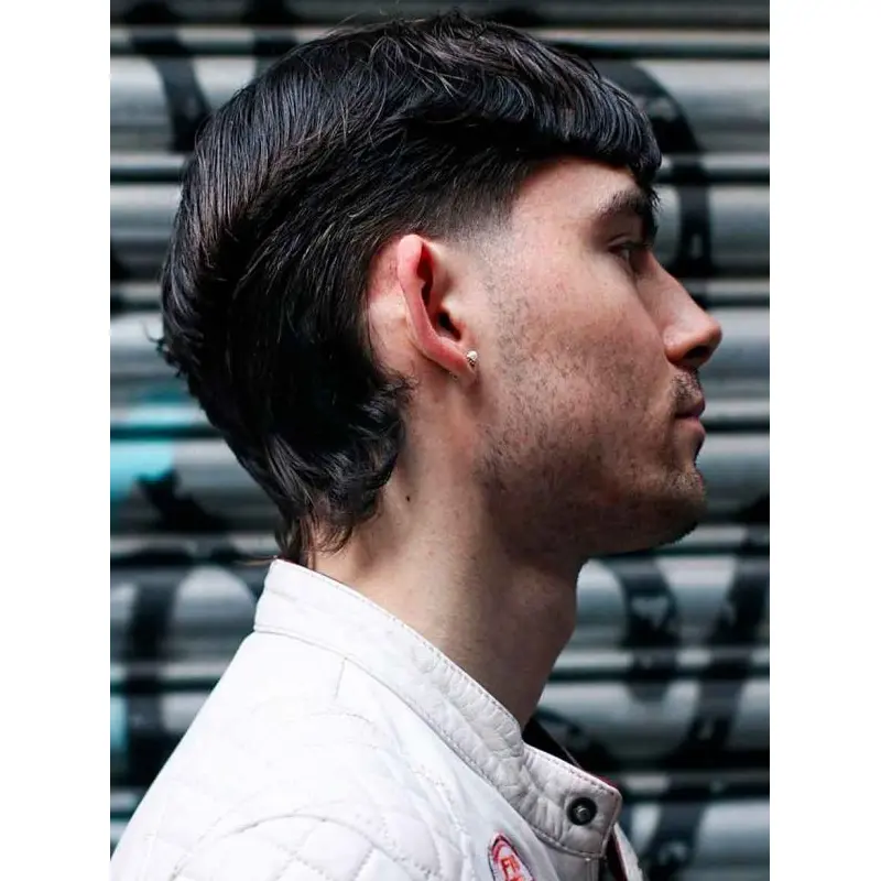 Guy Wigs With Bangs Black Wavy 10" Synthetic Wigs