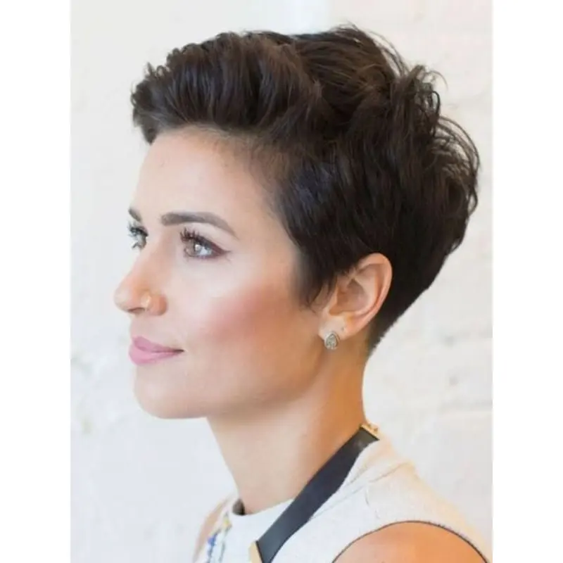 Short Pixie Wigs For Women Black 4" Wigs