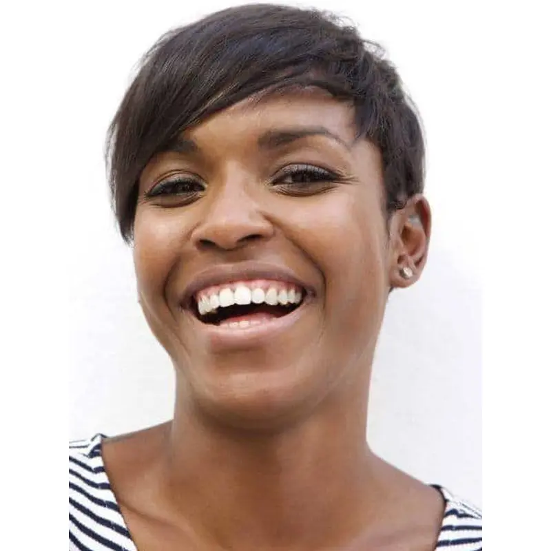 Short Wigs That Look Real For African American Remy Human Hair Boycuts Black Wigs