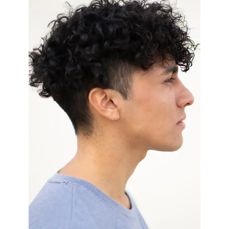 Lace Wigs For Men Curly Black Remy Human Hair Wigs