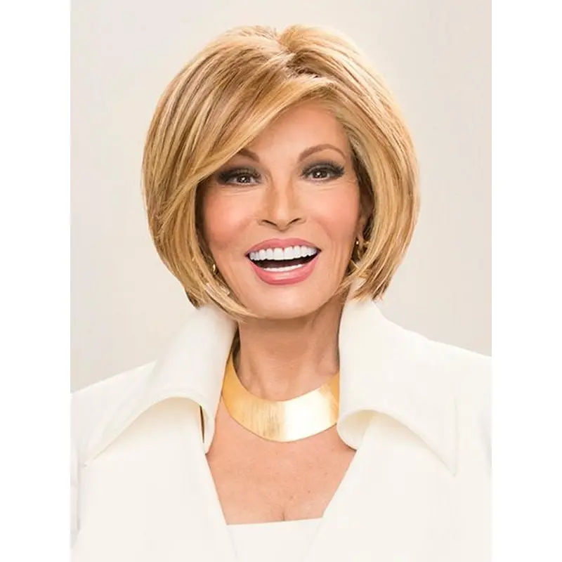 Monofilament Straight 6" Bob Blonde Hair Wigs

