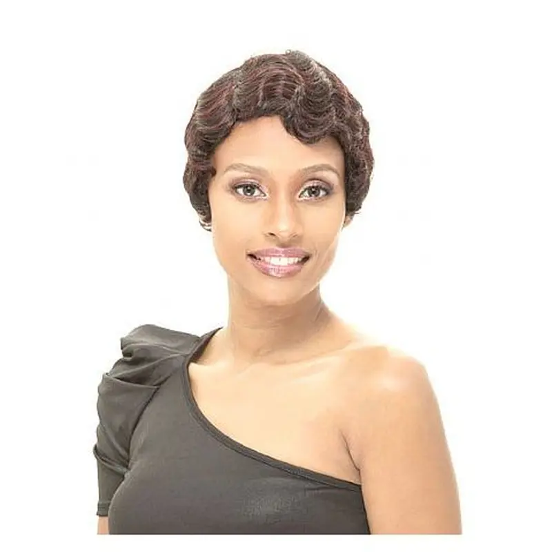 Stylish Brown Straight Short African American Wigs