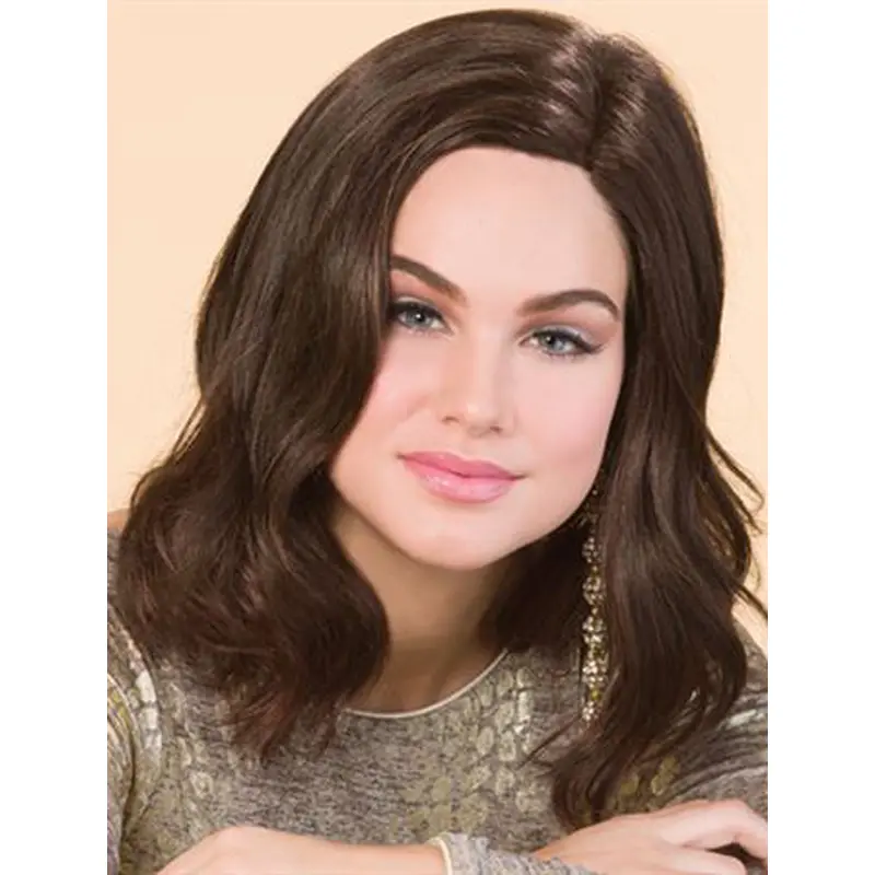 New Design Brown Wavy Shoulder Length Lace Front Grea tWigs
