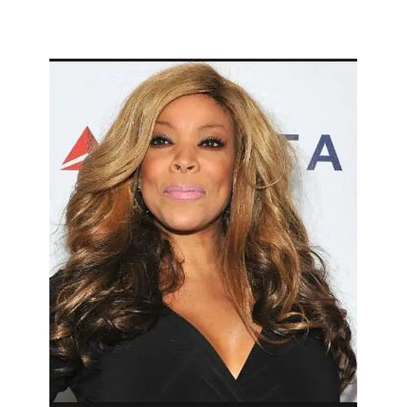 Synthetic 22" Long Blonde Without Bangs Curly Capless Wendy Williams Wigs