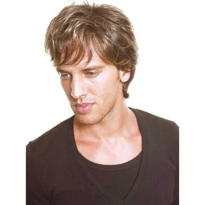 Classic Straight Full Lace Short Men Wigs