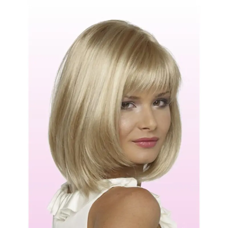 No-fuss Blonde Lace Front Chin Length Petite Wigs