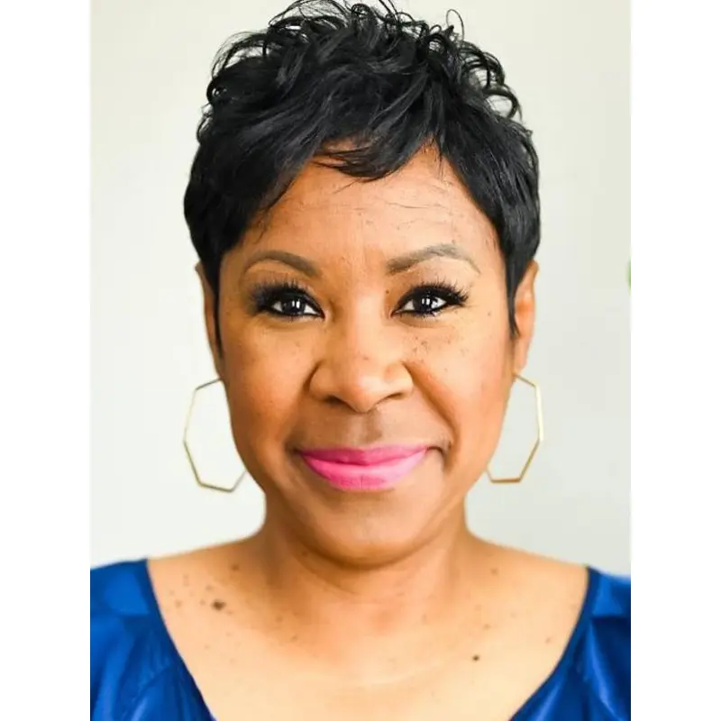 Pixie Cut Human Hair Wigs For African American 4" Monofilament Black Wigs