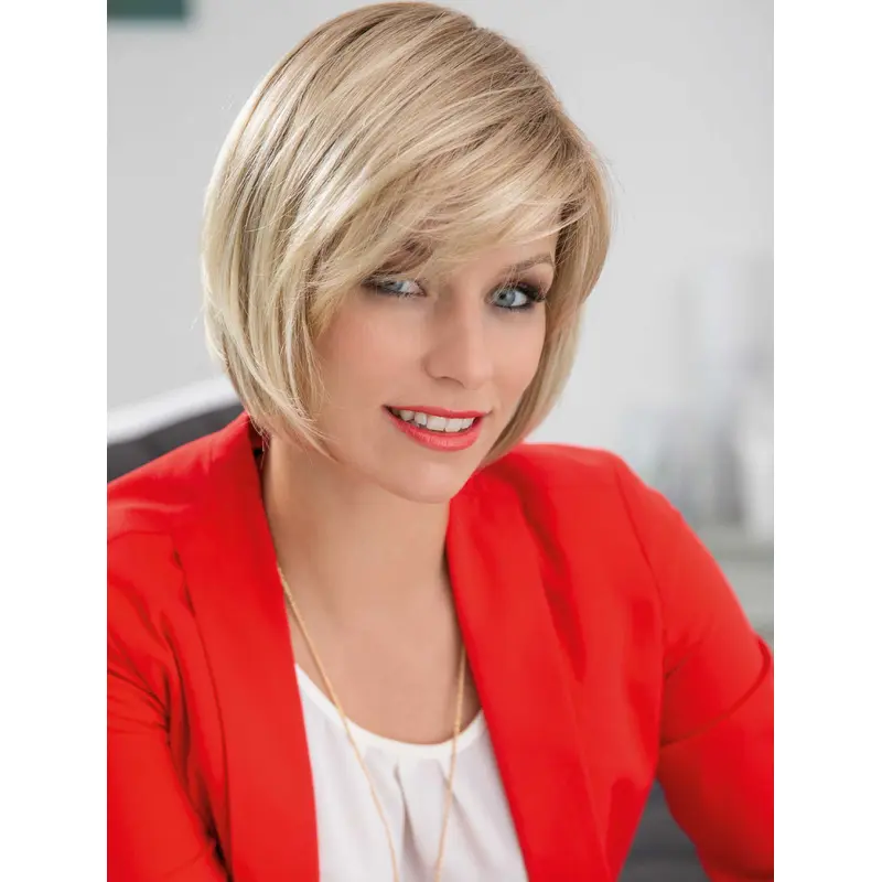 Popular Blonde Straight Chin Length Synthetic Wigs