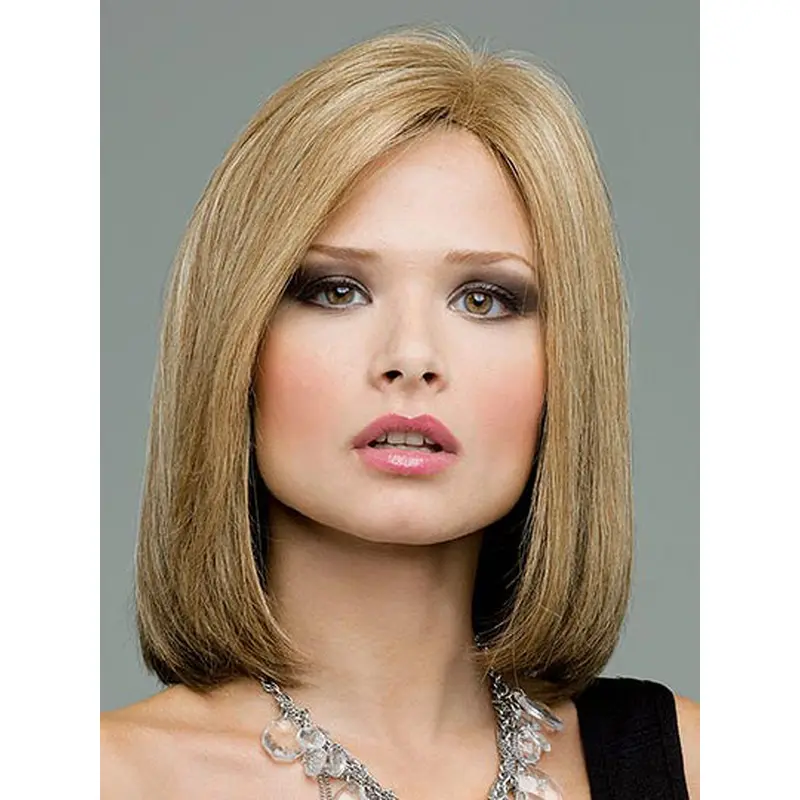 Soft Blonde Lace Front Shoulder Length Remy Human Lace Wigs