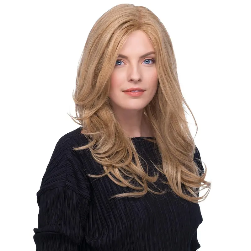Wavy Blonde Long Wigs With Bangs Human Hair