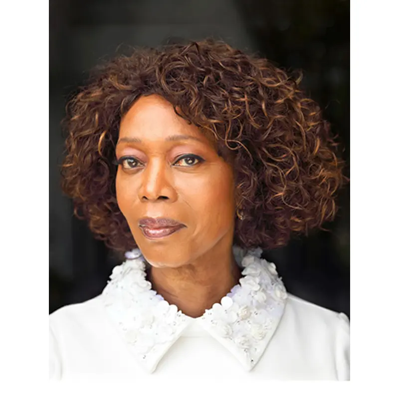 Without Bangs Curly 10" Lace Front Alfre Woodard Wigs