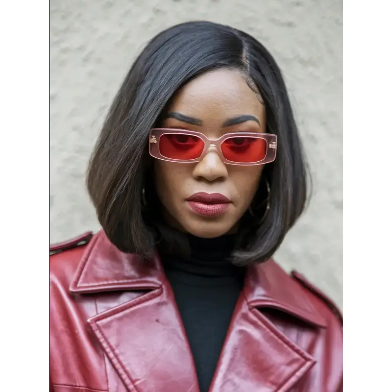 Bob Human Hair Wigs For African American 12" Straight Black Wigs