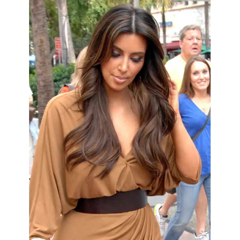 Brown Wavy Long Kim Kardashian Wigs