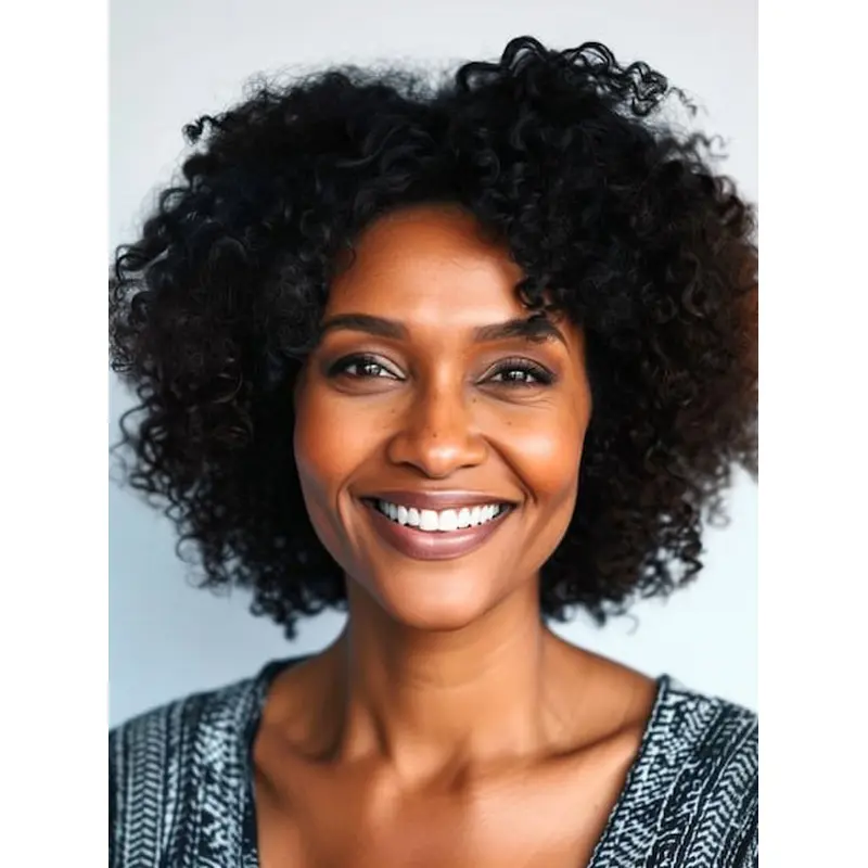 African American Wigs Online 10" Chin Length Synthetic Black Wigs