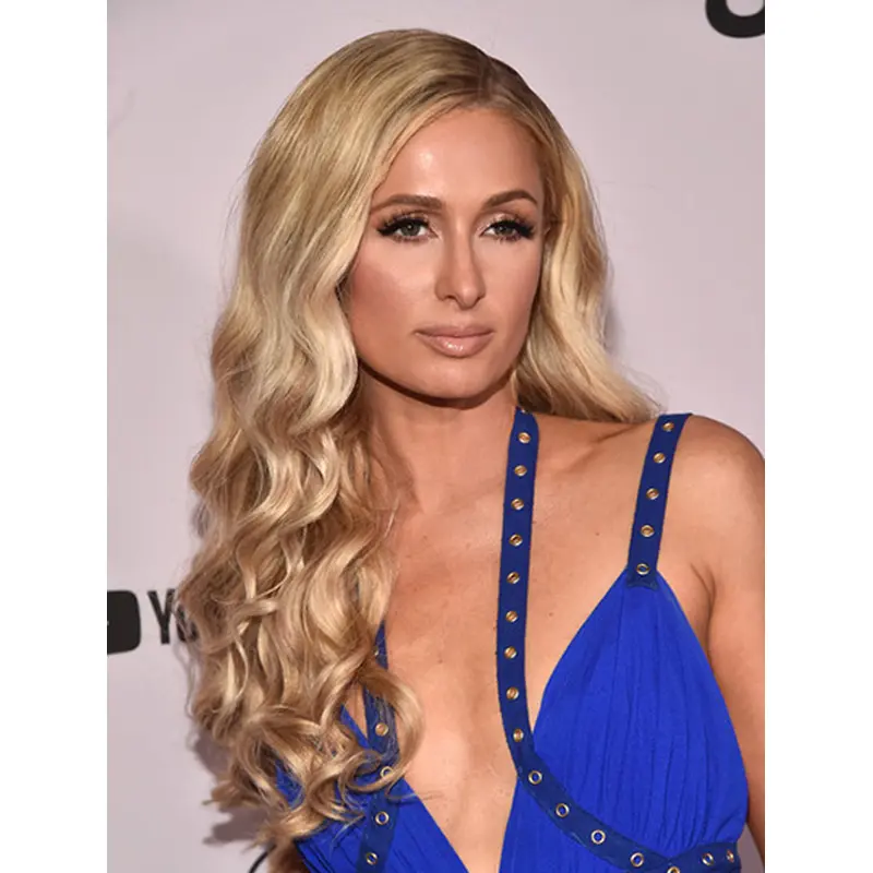 Wavy Blonde Lace Front Long Without Bangs Paris Hilton Wigs