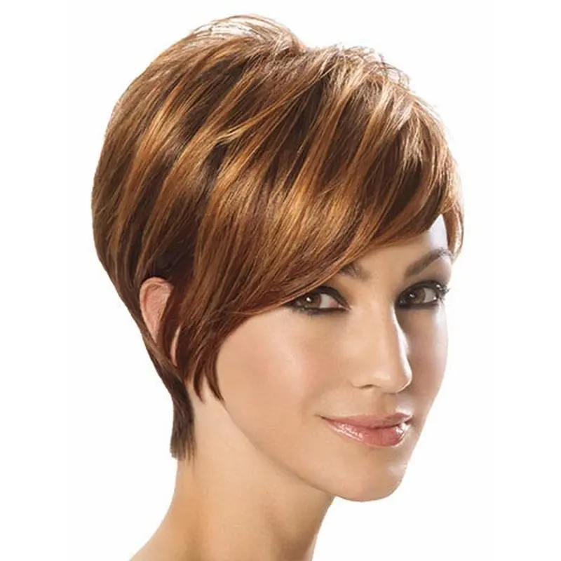 Hairstyles Brown Straight Wigs For Cancer