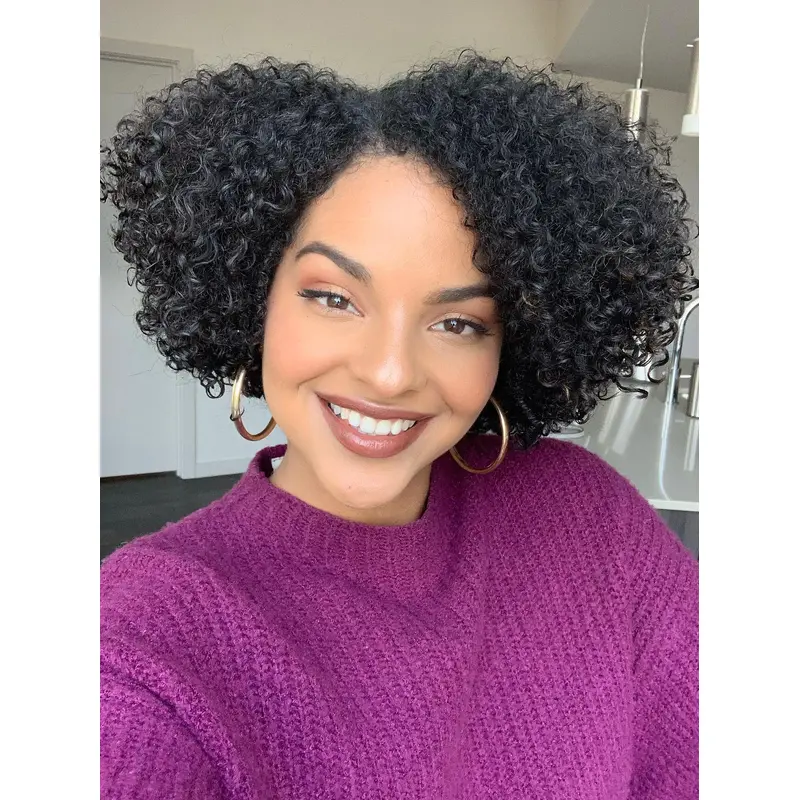 Bob Style Wigs For African American Monofilament Black 10" Wigs