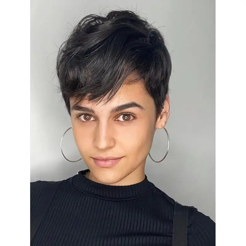 Short Sassy Wigs Straight Popular Wigs Lace Front Synthetic Wigs