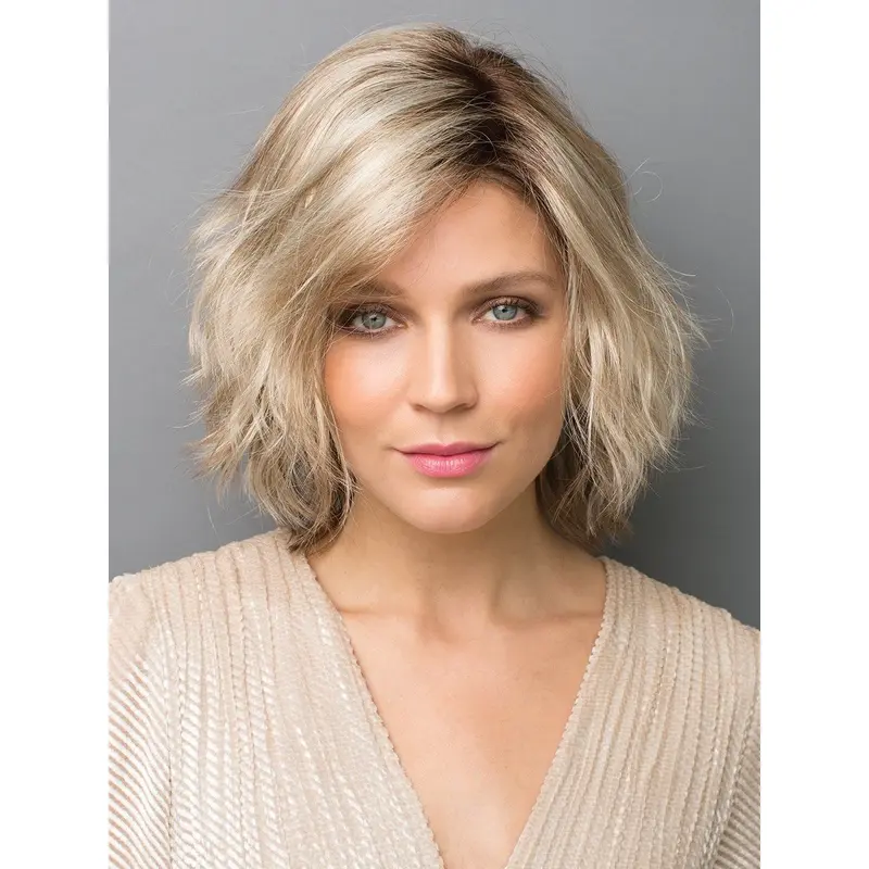 Wavy Classic Synthetic Medium Length Blonde Wigs