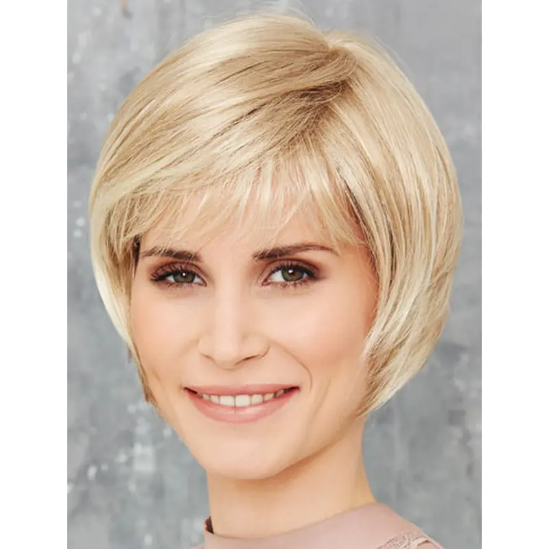 Monofilament Blonde Synthetic 8" Short Bob Wigs