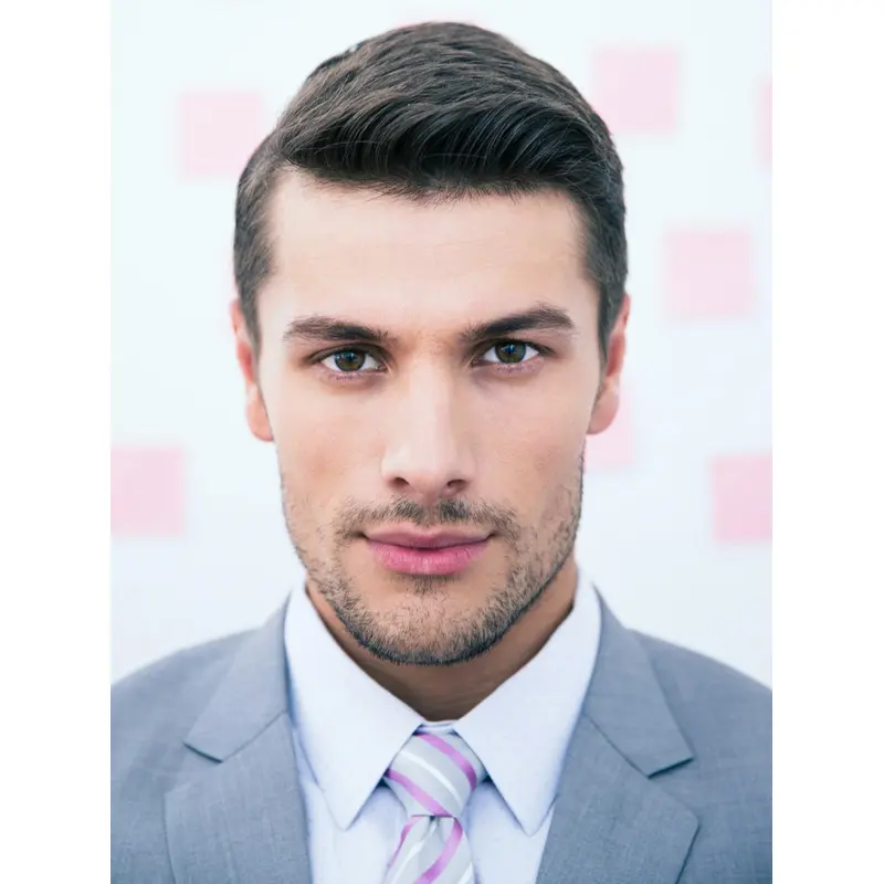 Man Lace Wig Straight Black Sythetic Wigs