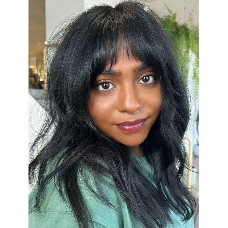 Wigs African American Hair Lace Front 16" Long Wigs