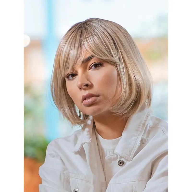 10" Monofilament Straight Blonde Perfect Medium Wigs