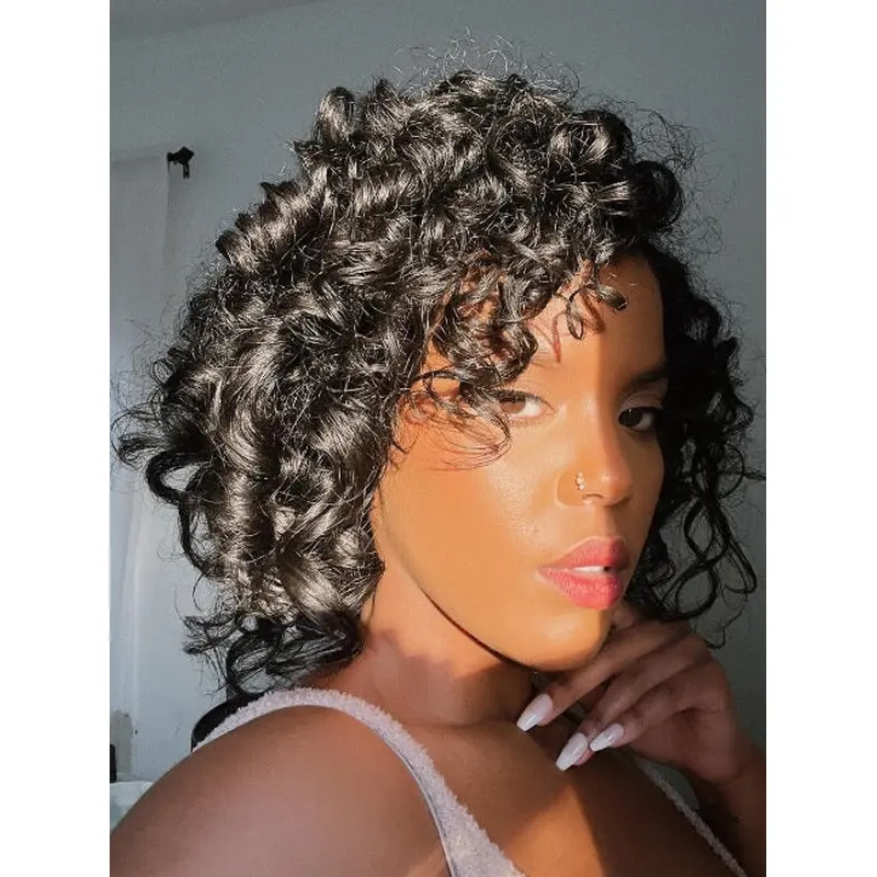 Lightweight Wigs For African American Lace Front 14" Kinky Wigs