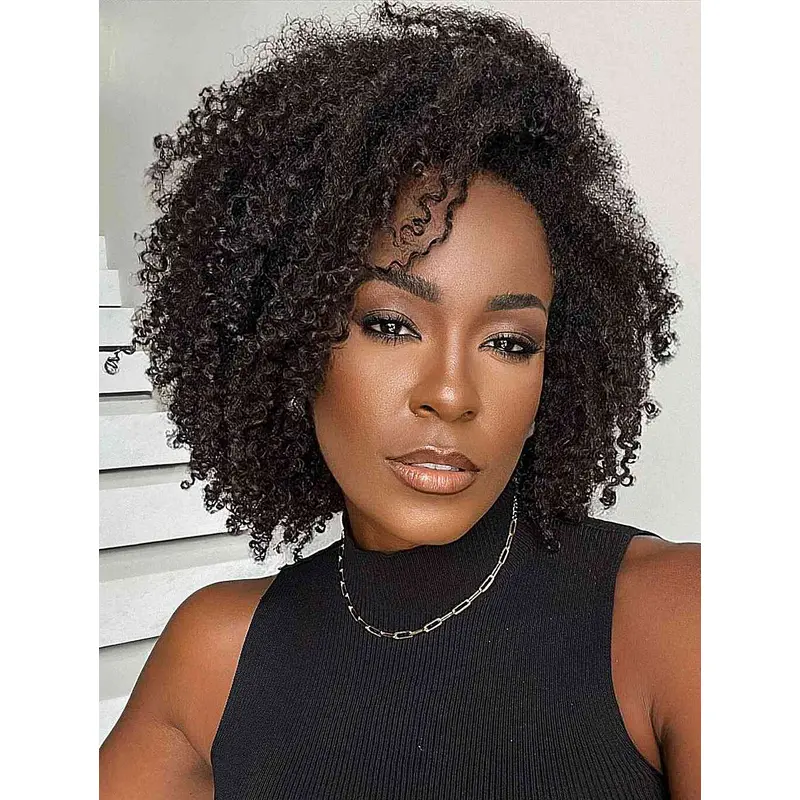 Natural Looking Short Wigs For African American Lace Front Wigs Layered Wigs