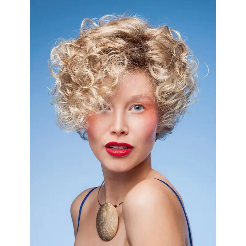Sassy Blonde Curly Short Lace Front Wigs