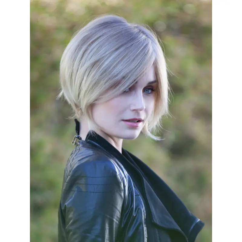 10" Chin Length Blonde Straight Fashion Bob Wigs
