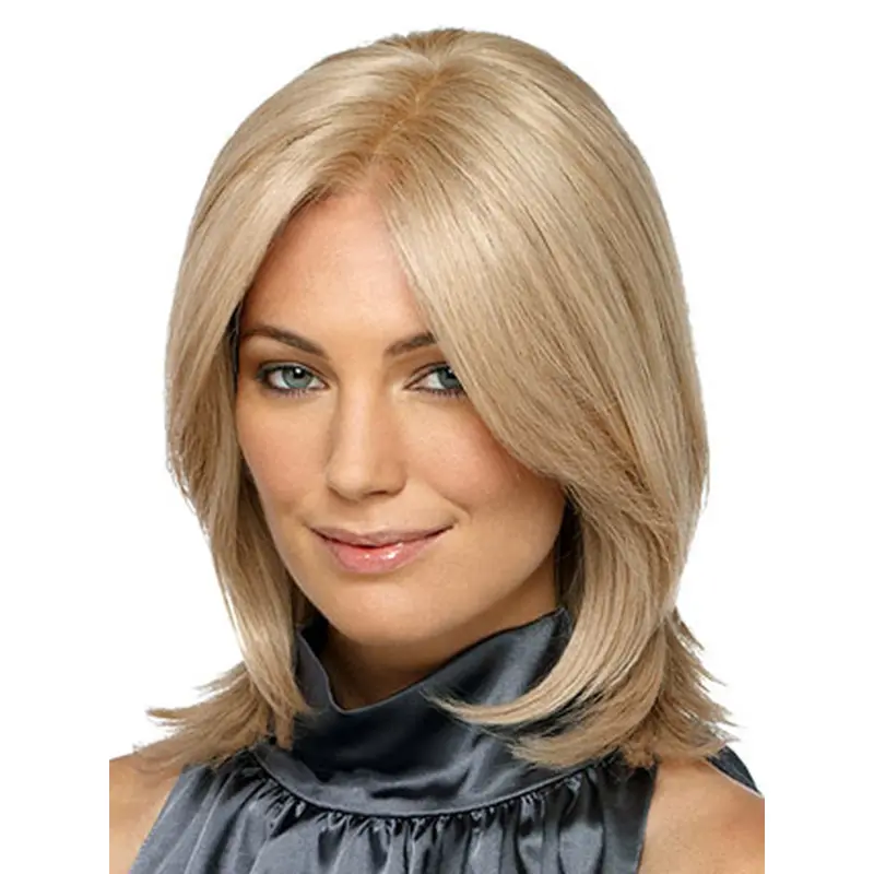 Braw Blonde Straight Shoulder Length Synthetic Wigs