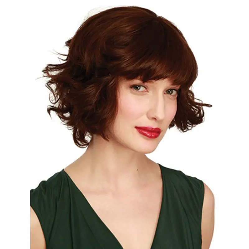 Monofilament Wavy Remy Human Hair New Medium Wigs