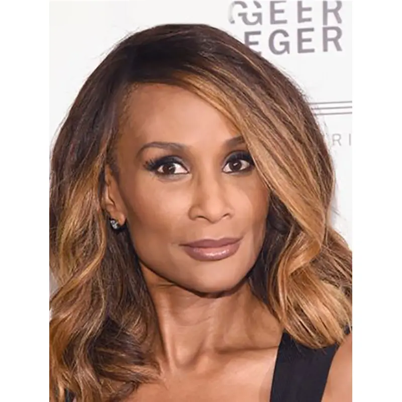 Shoulder Length 14" Wavy Without Bangs Full Lace Beverly Johnson Wigs