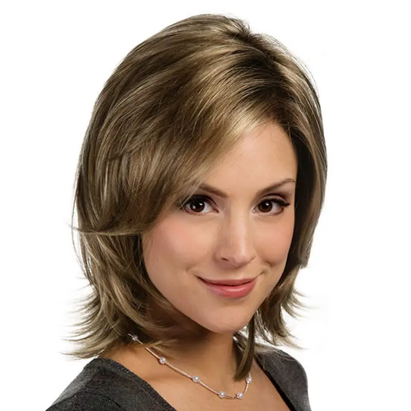 Stylish Lace Front Straight Shoulder Length Lace Wigs