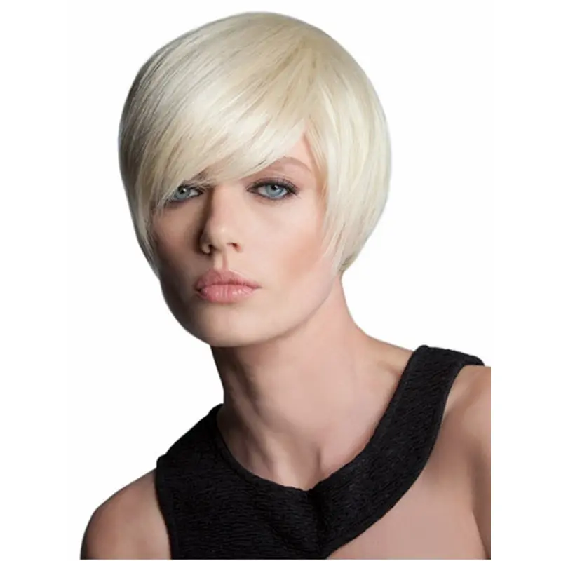Convenient Blonde Straight Short Bob Wigs