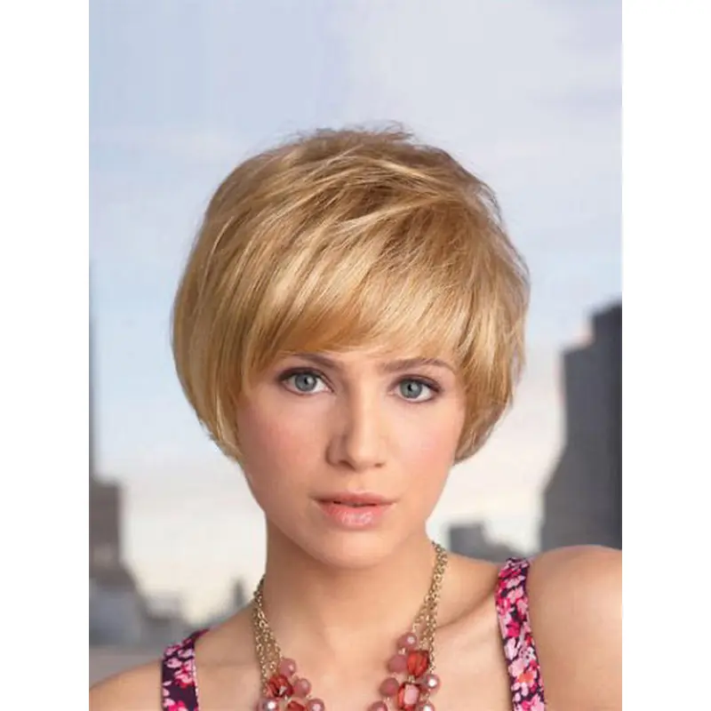 Easy Blonde Straight Short Bob Wigs