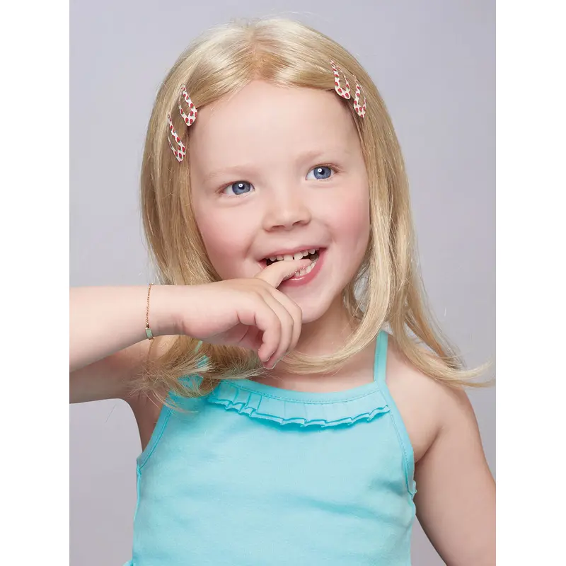 Shoulder Length Monofilament Blonde Straight Without Bangs Perfect Kids Wigs