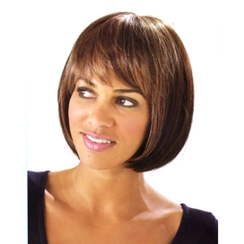 Fabulous Brown Straight Chin Length Bob Wigs