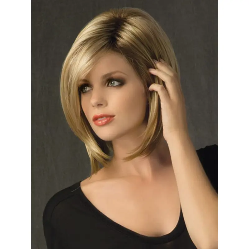 Online Blonde Lace Front Chin Length Lace Wigs