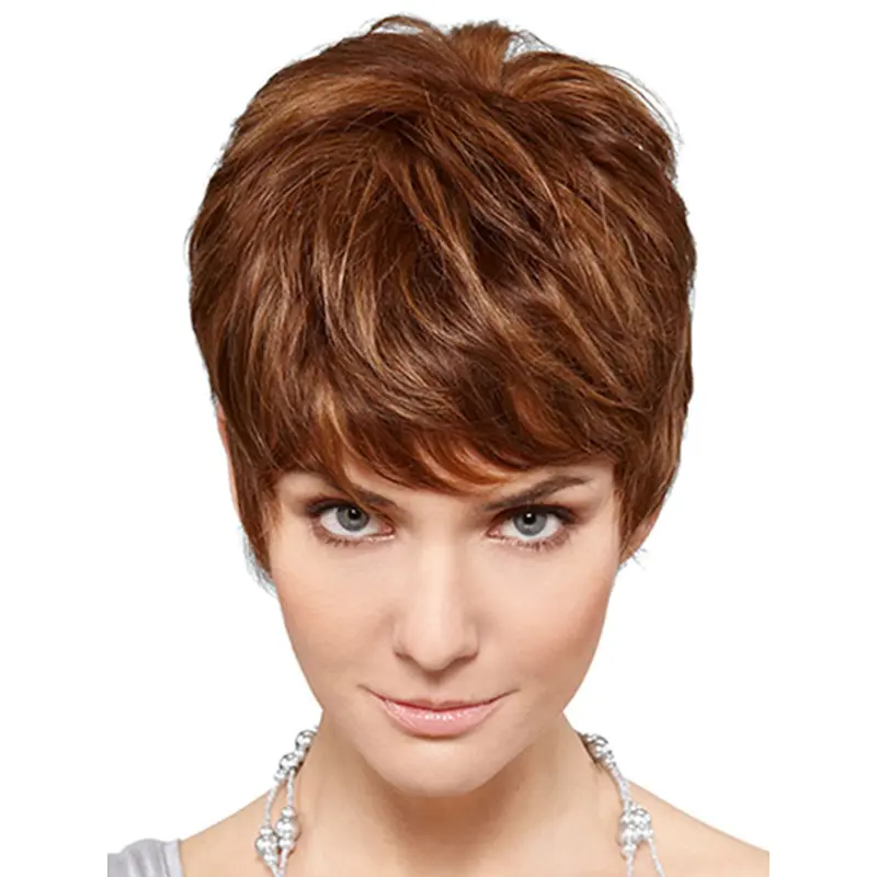 Synthetic 6" Wavy Short Blonde Classic Wig For Women