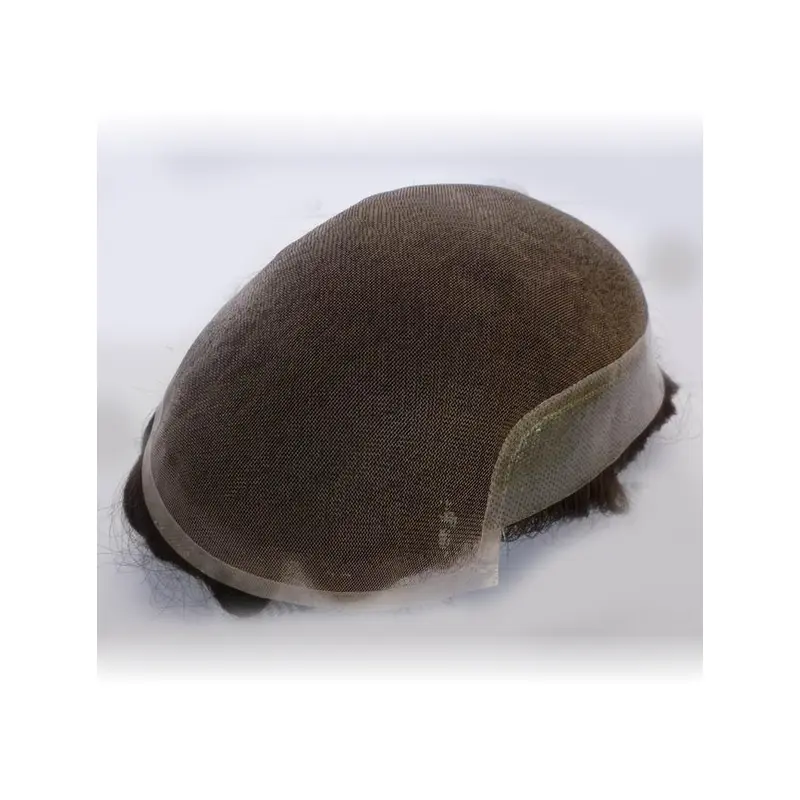 100% Human Indian Hair Mono Cap Men Toupee