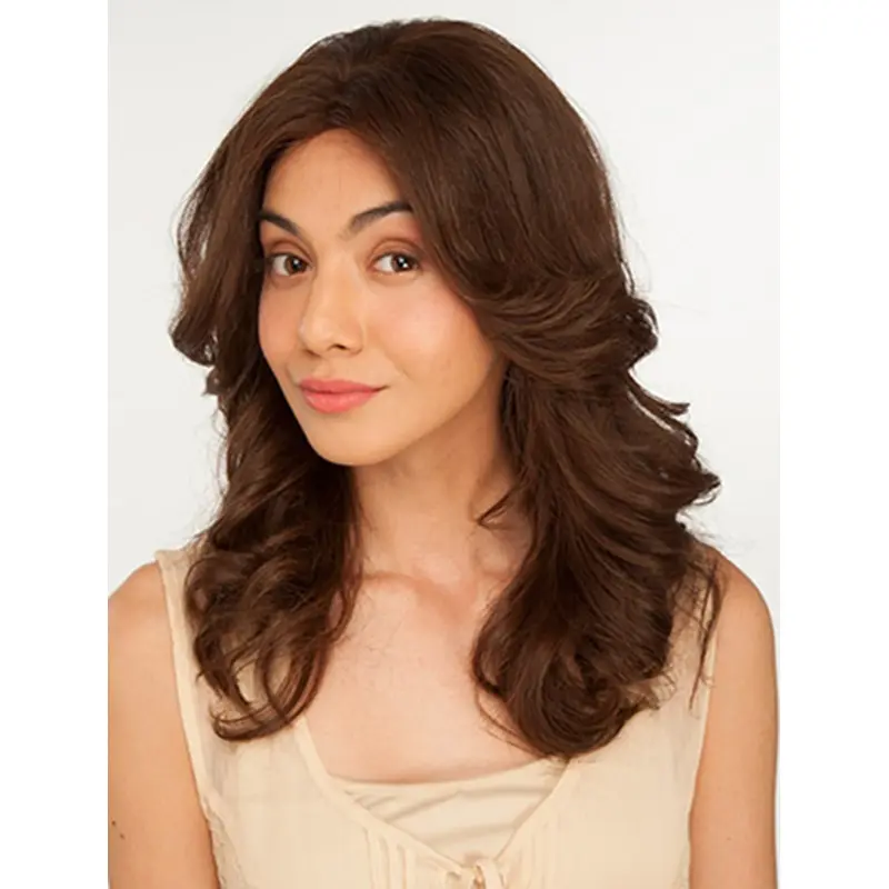 Online Remy Human Hair Lace Front Wavy Long Wigs