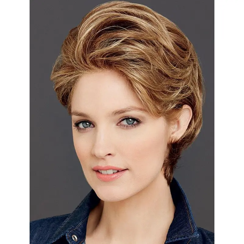 Perfect Short Wavy Brown Classic Wigs
